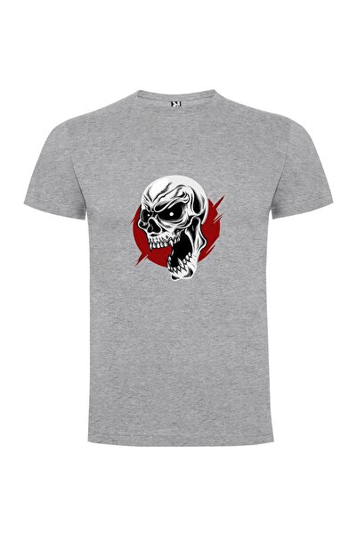 iLovePrints Red-Eyed Metal Skull Tshirt