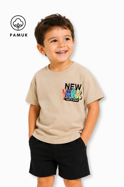 difa kids Tricou de vară pentru băieți, cu mânecă scurtă, cu imprimeu New York