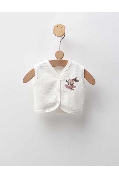 MiniKids Vesta grofata, Iepuras Balerina, alb