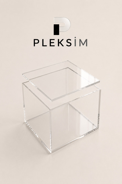 ulusoypleksi Premium Şeffaf Kapaklı Çok Amaçlı Saklama Kutusu (20cm x 20cm x ...