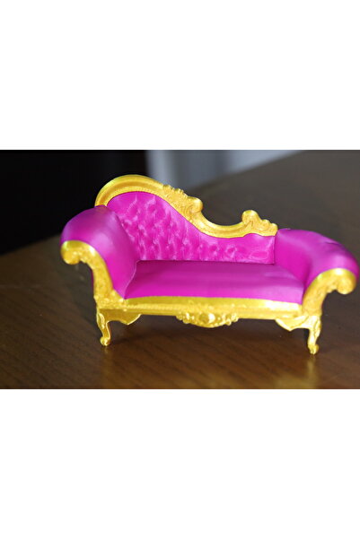 troyaart3d Minyatür Barok Tarzı Koltuk Ve Bebek Evi Aksesuarı 15 cm