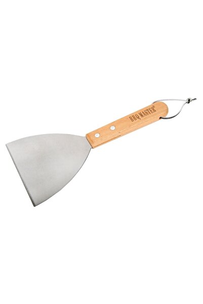 Z Store Spatulă de grătar din oțel inoxidabil cu mâner din lemn, 23x10cm
