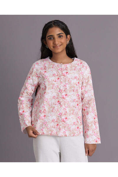 REDTAG Senior Girls Multicolor Floral Jacket