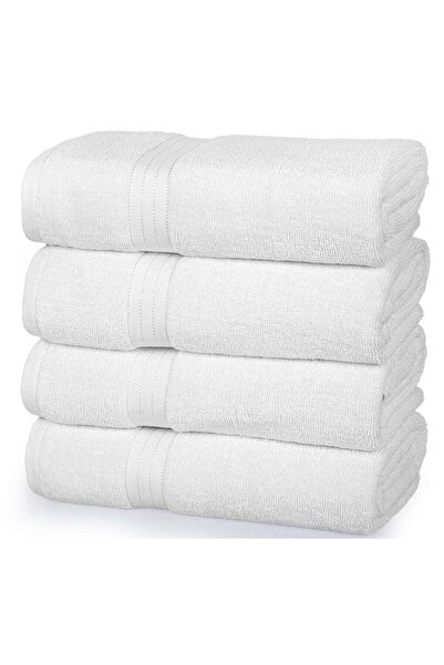 Bliss Casa Bath Towel Set 70x140 cm (4 Pack) - 550 GSM 100% Cotton 20/D Quick...