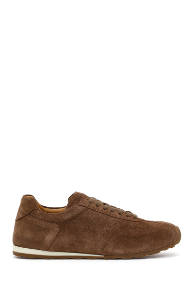 Derimod Men's Brown Lace-Up Suede Leather Sneaker 26Sfd720010
