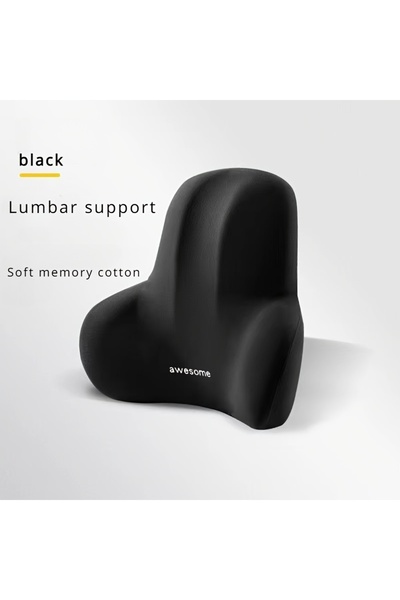 Choice1 black 1pc Memory Foam Seat Cushion Set - 2-in-1 Lumbar & Seat Pillow ...