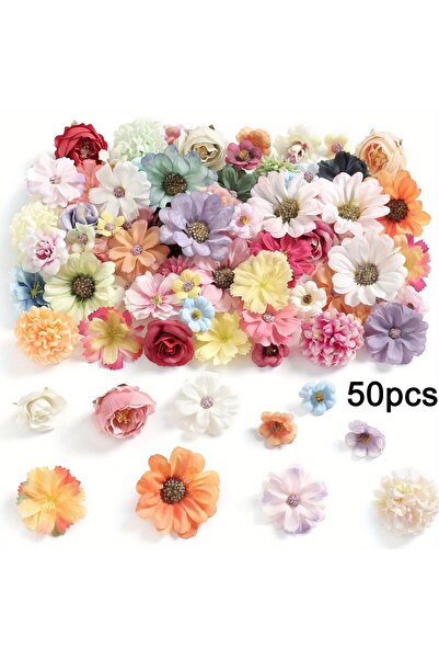 Choice5 50Pcs 2 50Pcs Rose Artificial Flowers Heads Silk Fake Flowers for Hom...