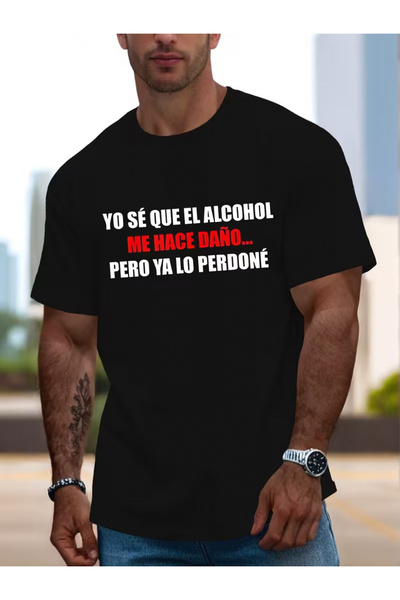 LİNA06 تي شيرت Spanish Meme Top، تي شيرت برقبة دائرية وأكمام قصيرة، مطبوع علي...
