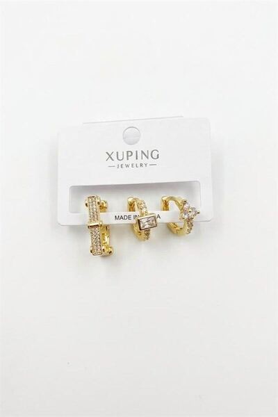 atastore2017 3-Piece Xuping Earrings - Gold