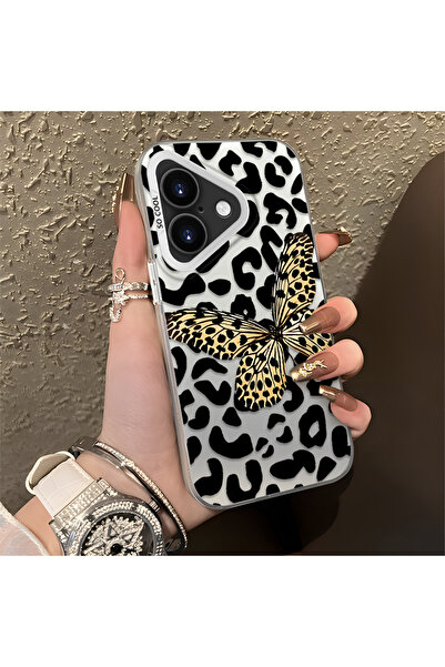 PATTERNOVA iPhone 16 Plus Uyumlu Nazarik Kelebek Desenli, Tam Kaplama Koruma,...