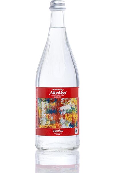 MONVISO Canvas by Sparkling Natural Mineral Water 750ml Glass Bottles | 12 Bo...