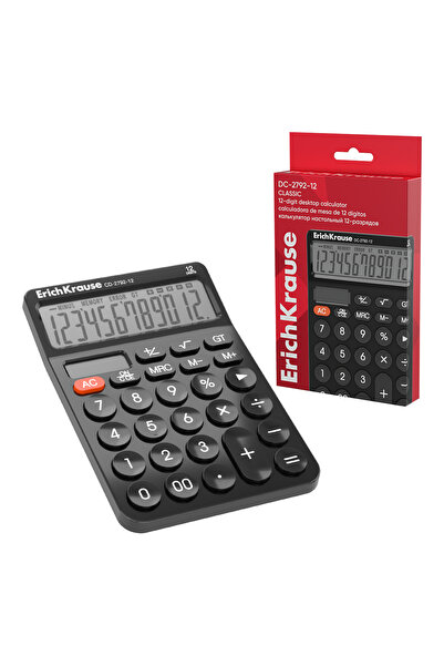 OEM Calculator de birou cu 12 cifre ErichKrause DC-2792-12 Negru clasic