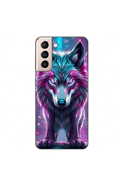 OEM Husa compatibila cu Samsung Galaxy S21 Silicon Gel Tpu Model Cyberpunk Wolf