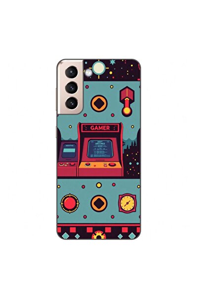 OEM Husa compatibila cu Samsung Galaxy S21 Silicon Gel Tpu Model Gamer Arcade...