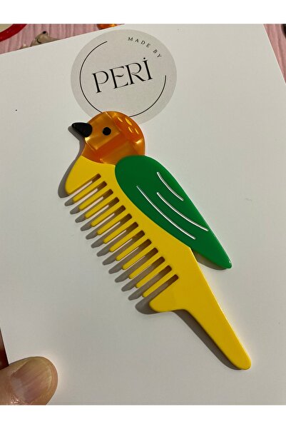 MADE BY PERİ Figured Bone, Bag Comb Cute Design Hair Comb Suitable for Childr...