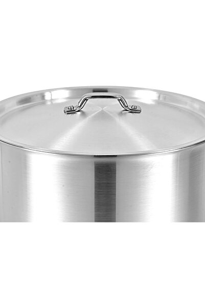 Blackstone Aluminium Pot With Lid 30cm - 10.5L Silver Large Cooking Pot with Lid and Handles for Family Kitchen