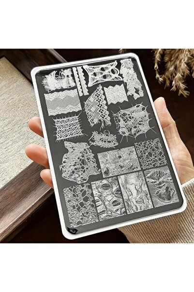choice2 2 1Pcs French Lace Flower Butterfly Nail Art Stamping Plate Vintage M...
