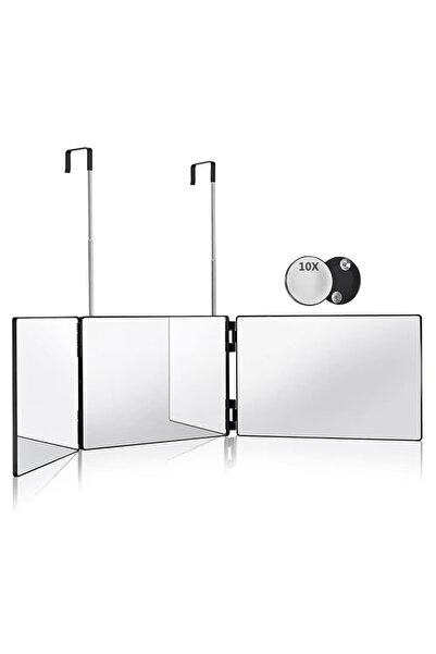 Choice1 Black with 10X 3 Way Mirror for Self Hair Cutting,360 Haircuts Men fo...