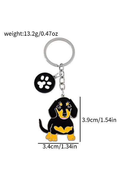 Choice1 Keychain Metal Dachshund Bulldog Dog Keychains Car Key Ring Pet Heart...
