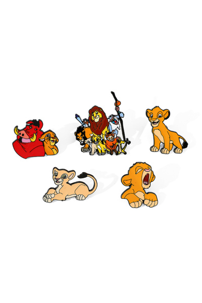 Choice 5 pcs 5 Pcs Anime Creative Brooch Young Lion Simba Fashion Metal Badge...
