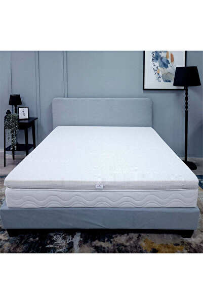 BEST SLEEP Topper Saltea Argentum, 4+4 memory, dimensiune 160x190cm husa deta...