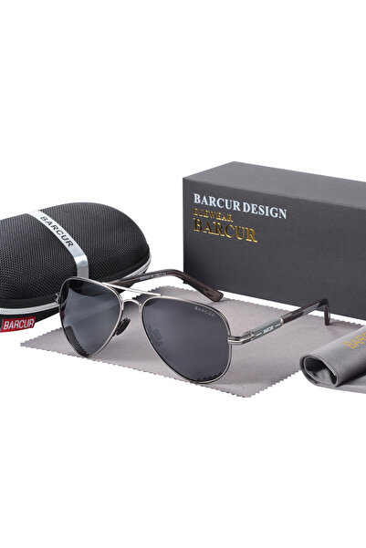Choice BARCUR Original Silver Gray BARCUR Men Sunglasses Pilot Polarized Sun ...