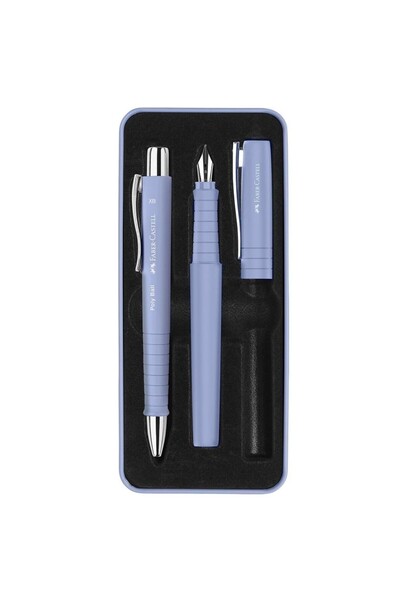 Faber Castell Set cadou stilou+pix Faber-Castell Poly Ball, lila iris