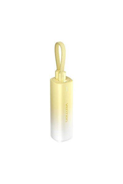 Vention FHW 5000mAh 20W USB-C ve Lightning Mini Powerbank Dahili Askı Kablolu...