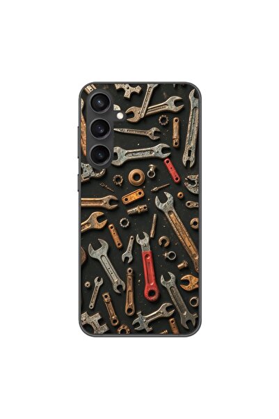 OEM Калъф, съвместим със Samsung Galaxy S23 FE, от силиконов гел TPU, с десен...