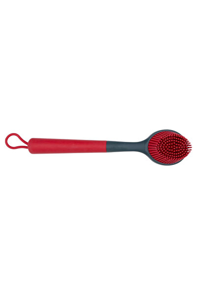 DİRT DEVIL Perie de spalat vase Dirt Devil, 27 cm, gri/rosu, maner lung, silicon