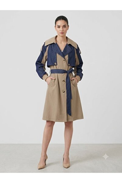 centilmen Ysati̇s Denim Detailed Trench 1000108