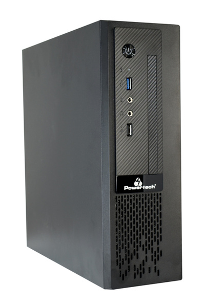 POWERTECH PC Case PT-1098 με 250W PSU, Mini-ITX, 280x93x290mm, μαύρο