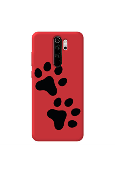 Other Xiaomi Redmi Note 8 Pro Paws Red Colored Silicone TPU Θήκη