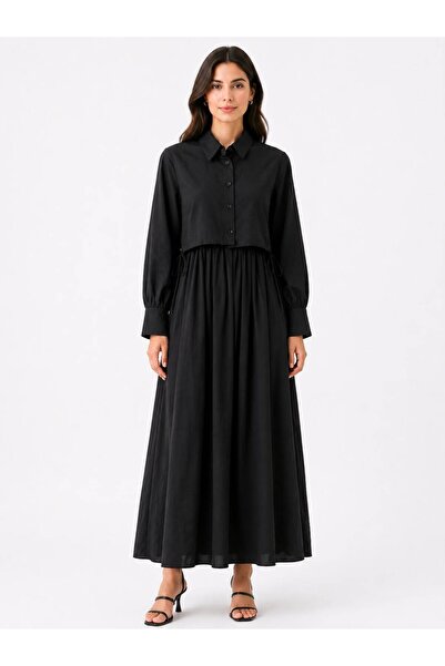 PAYİNİ Stylish Maxi Women's Dress with Layered Detail