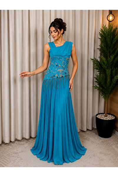 LATENA High-End Evening Dress for Women Heavy Hand Beading