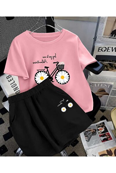 ZEMLİYA Sara Unisex Oversize Shorts Set Short Sleeve T-Shirt Comfortable Fit ...