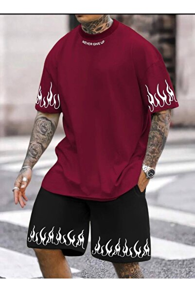 ZEMLİYA Sara Unisex Oversize Shorts Set Short Sleeve T-Shirt Comfortable Fit ...