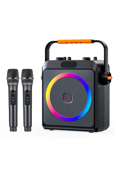 JYX φορητό ηχείο T19-T με 2x μικρόφωνα, 18W, 3000mah, LED, μαύρο