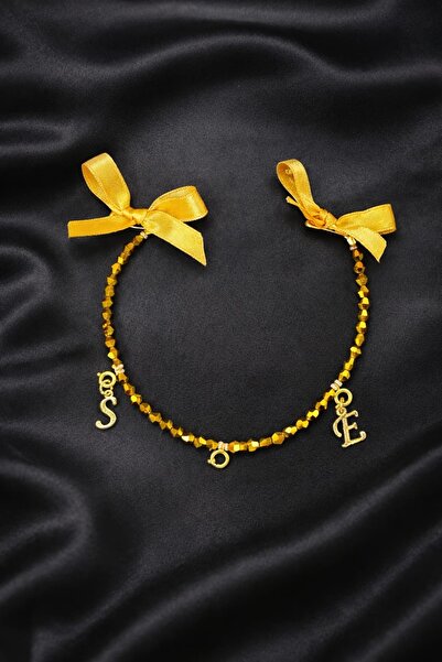 BG TASARIM Harfli Gold Çeyreklik Damat Yaka İğnesi