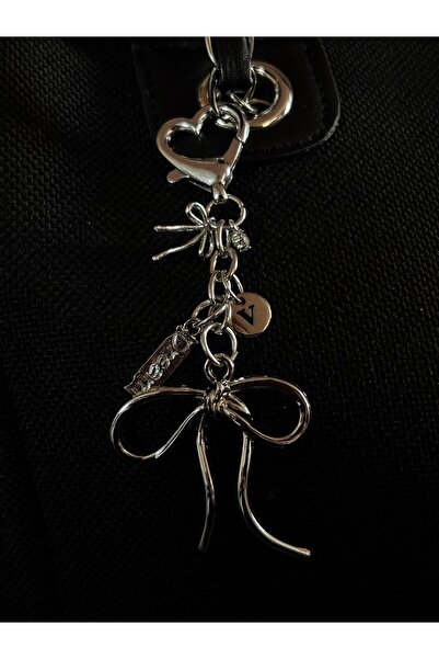 bijoux uniques Breloc cu literă tip panglică și charm pentru geantă