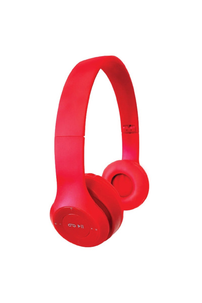go smart Kulaküstü Bluetooth Kulaklık Kırmızı, Kristal Ses Kalitesi, Uzun Pil...