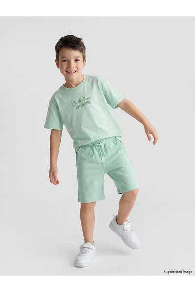 LC Waikiki Set de pantaloni scurți imprimați pentru băieți