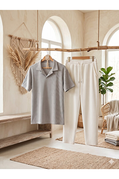 thefun fashion Ανδρικό Οθωμανικό Πόλο Γιακά και Φούτερ Σετ 2 τεμαχίων