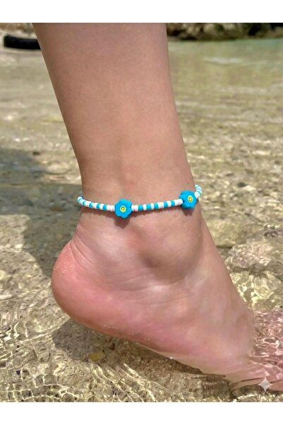 Beykan handmade Fimo Bead Smile Anklet