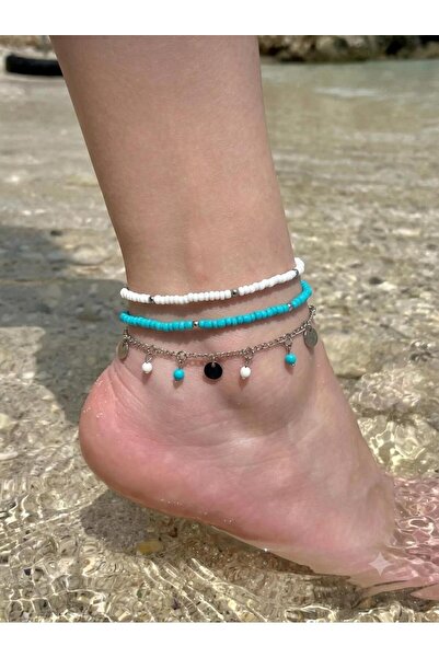 Beykan handmade Şıkır Şıkır 3-Piece Anklet