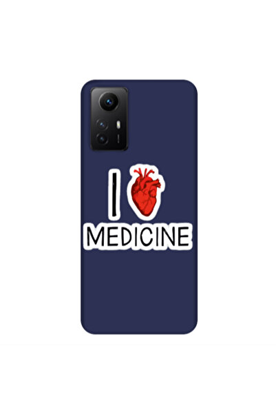 Other Xiaomi Redmi Note 12s I Love Medicin Dark blue Colored Silicone TPU Θήκη