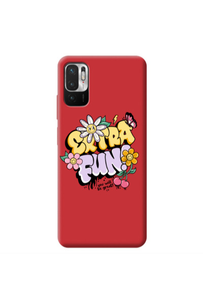 Other Xiaomi Redmi Note 10 Pro 5G Extra Fun Red Colored Silicone TPU Θήκη