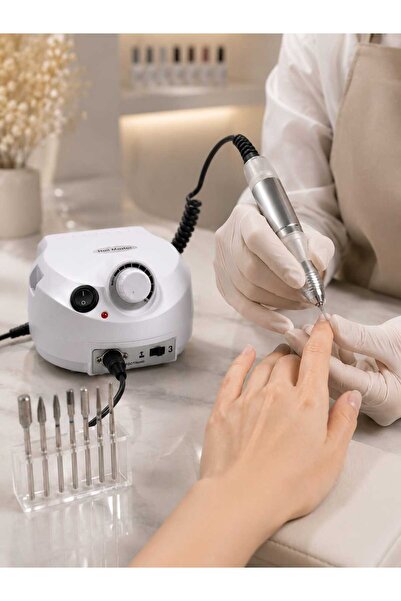 ABRAXTECH Profesyonel Elektrikli Tırnak Freze Makinesi 35.000 Devir Manikür P...