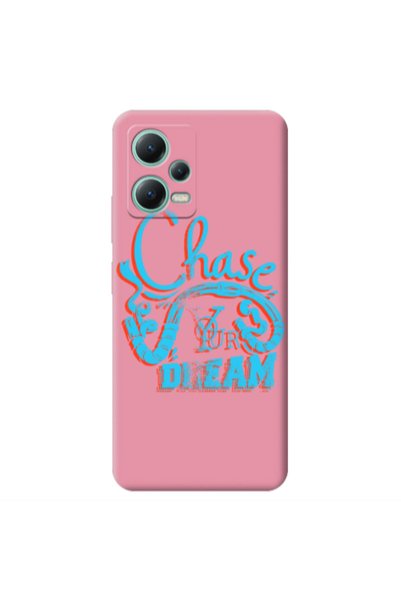 Other Xiaomi Redmi Note 12 Pro 5G Chase Your Dream Pink Colored Silicone TPU ...