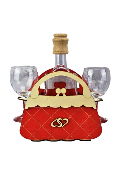 OEM Set decantor 0, 5l si 2 pahare 170ml, model geanta de mana